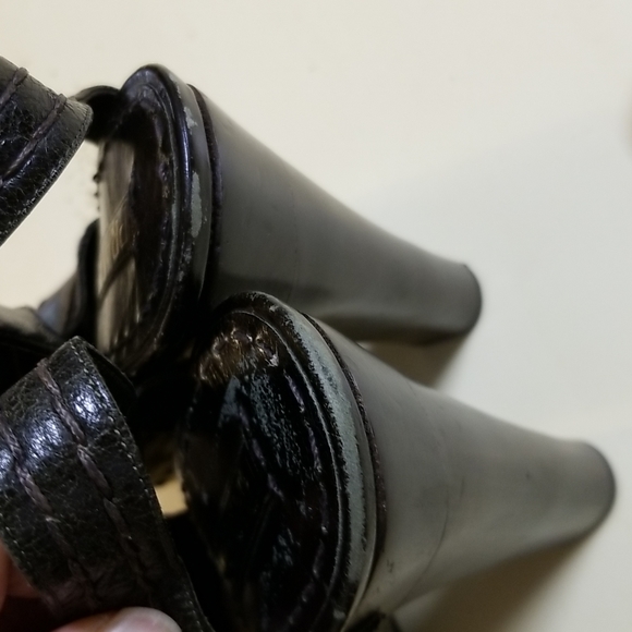 Prada Black leather platform heels size 40.5 - Picture 8 of 9